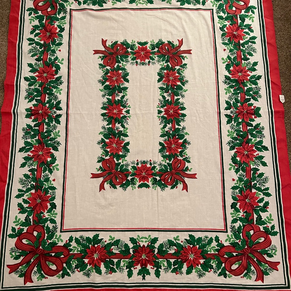 Vintage, Christmas, Tablecloth